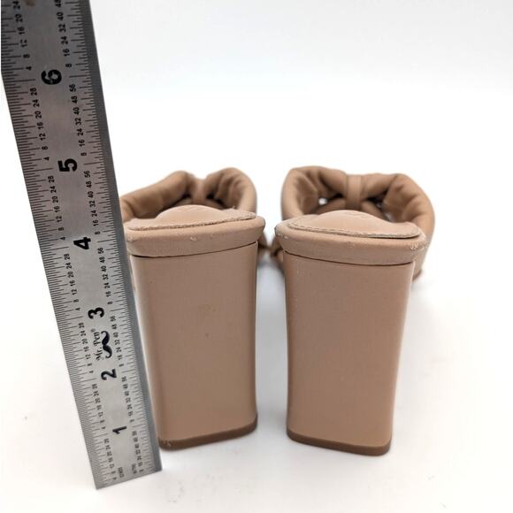 Schutz Fairy Block High Heel Sandal Women's Leather True Beige Size US6B EU37 - Picture 5 of 14